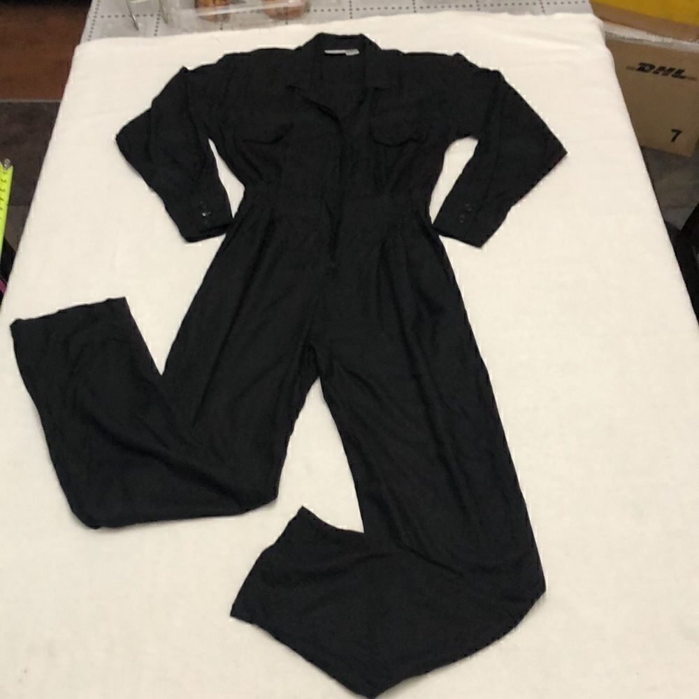 Vintage Avon Fashion jumpsuit long sleeve elastic waist and pockets size 7/8